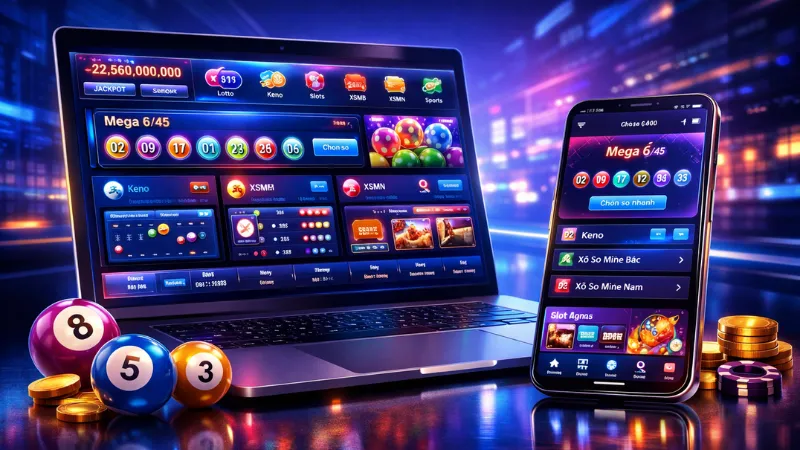 Giao diện Xổ Số 888new
